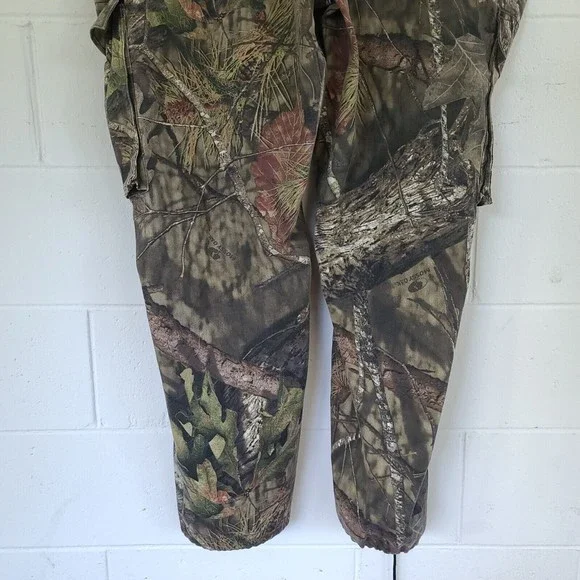 Mossy Oak cargo Hunting Pants size XXXL (38/50) stretchy waist ankle draw string